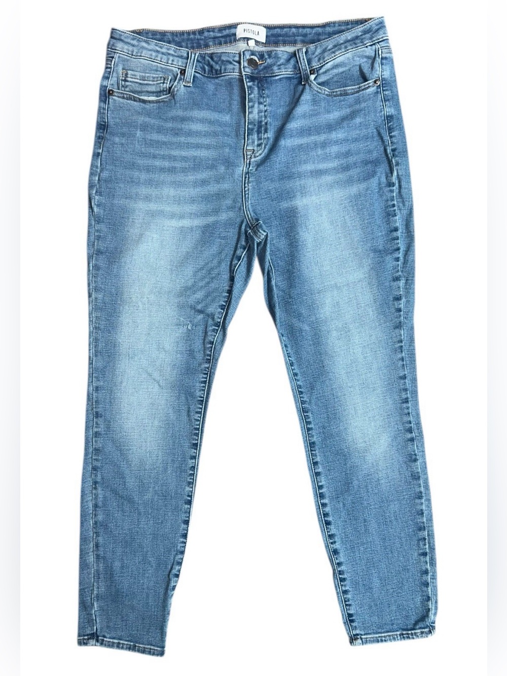 pistola Jeans Womens 32 Blue Medium Wash High Rise Stretch Skinny P6731MTW-FSB